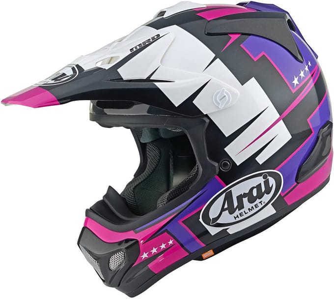 Arai MX-V EVO Battle Paars Crosshelm - Maat XL - Helm