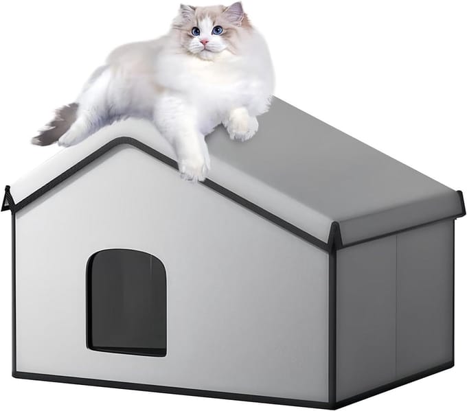 Koelend Kattenhuis - Kat Koelbox - Hitte Verminderen - Ademend Met Ijsbox - 60x45x45 cm - Niet gespecificeerd
