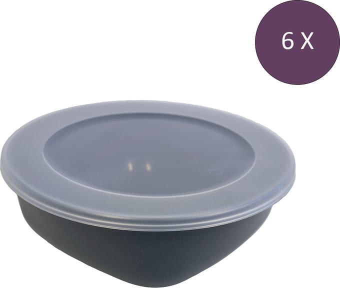 Schaal met Deksel, 1300ml - Set van 6, Herbruikbaar - Connect Box 1,3 - Koziol Move | Bio-Circulair