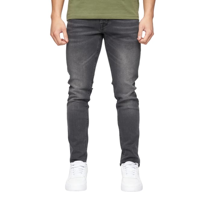 Crosshatch Heren Buraca Slim Jeans (Houtskoolwas)