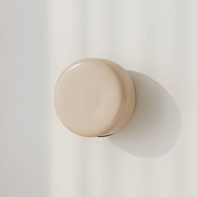 ALDEX Wandlamp BonBon, beige, Ø 16 cm, glas