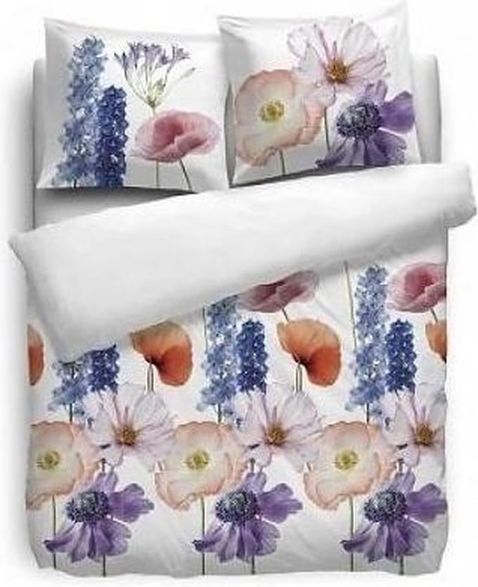 HNL Pure Cotton Flower Field - Multi - afmeting 140x200/220 + 1 kussensloop