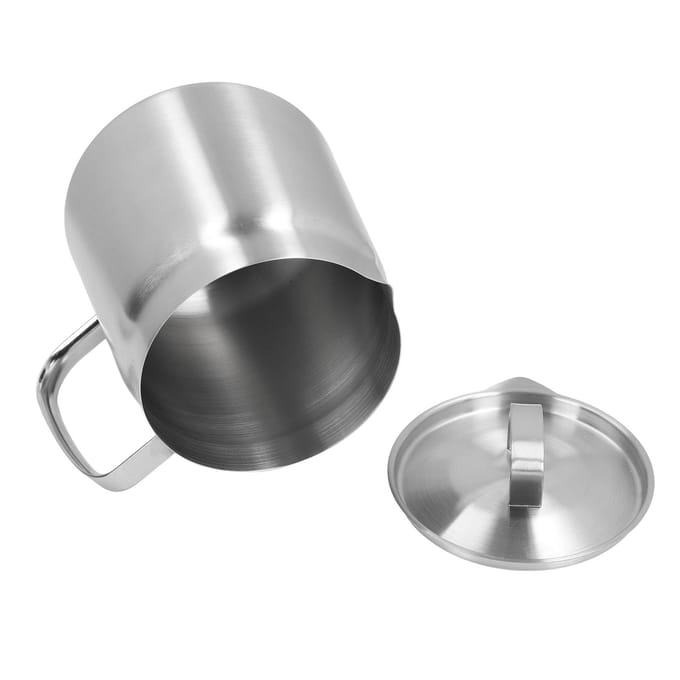 304 Roestvrij Staal Olie Residu Separator Ergonomisch Handvat Grote Capaciteit Olie Scheidingsfles L white