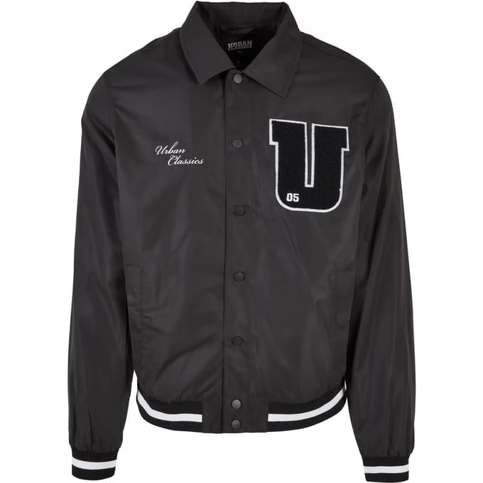 Urban Classics - Sports College jacket - L - Zwart