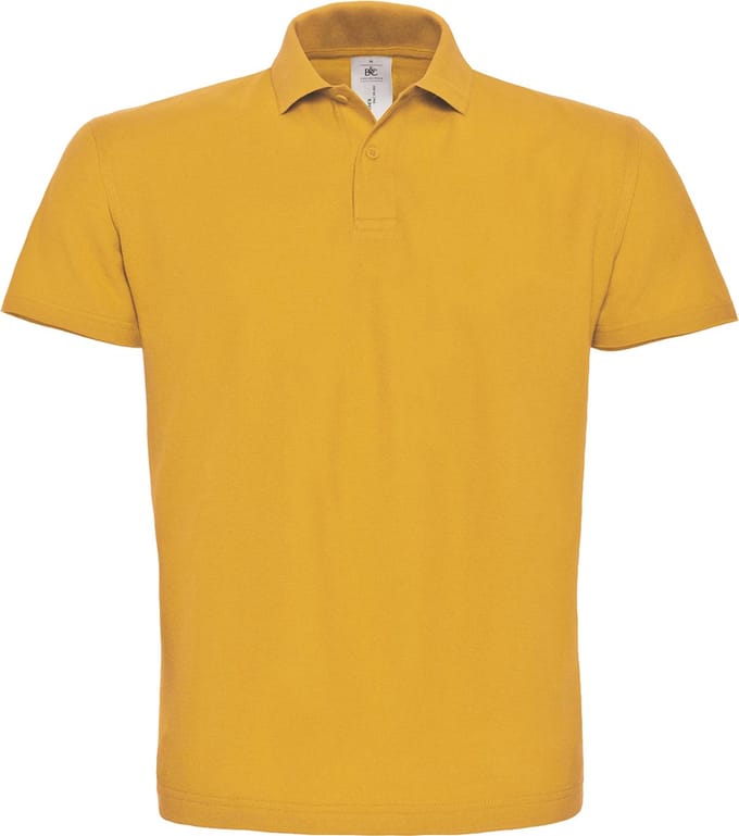 Unisex Polo korte mouwen ID.001 Goud merk B&C maat M