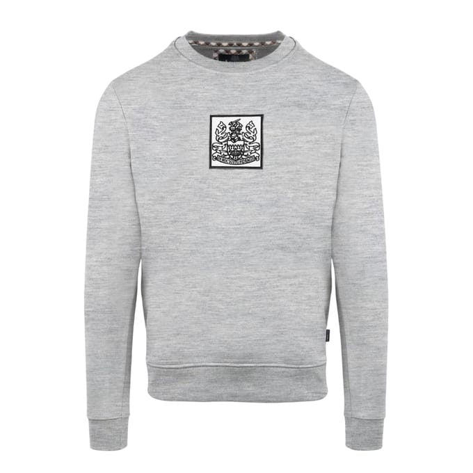 Aquascutum Heren geribbeld sweatshirt (Grijs)