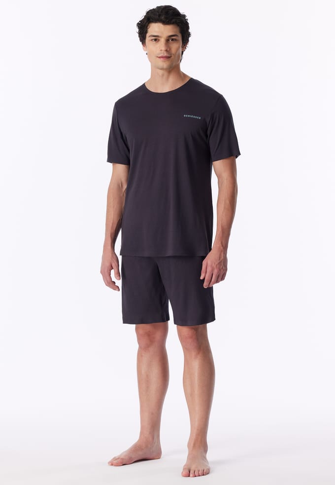 Korte pyjama in grafiet - Modern Bonded 48