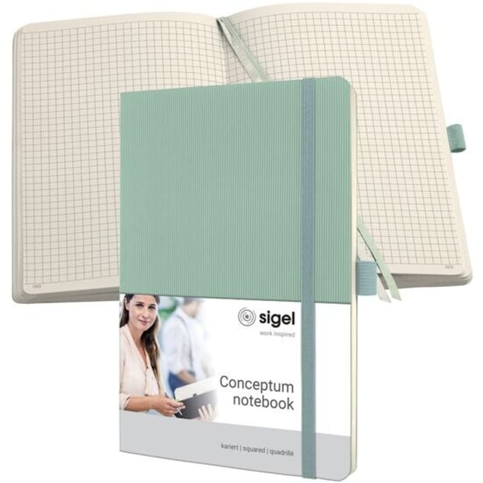 Sigel WK20Notitieboek Conceptum A5 - MINT GREEN 5mm ruit 194pag