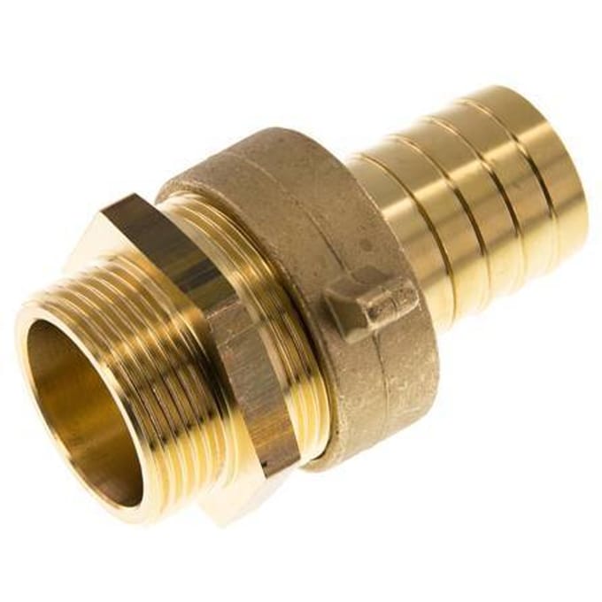 32 mm & G1-1/4'' Messing Slangpilaar BuitendraadConische Afdichting NBR Afdichting Vleugelmoer