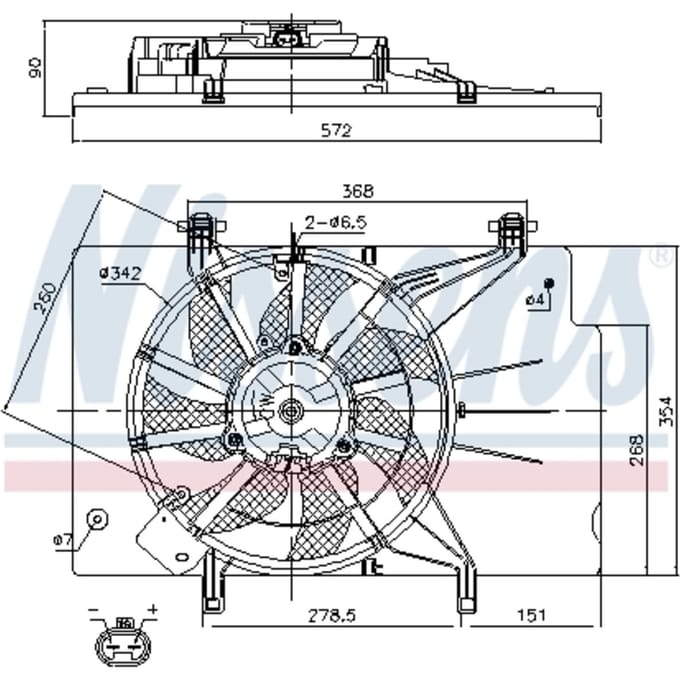 Koelventilatorwiel, motorkoeling NISSENS 85768