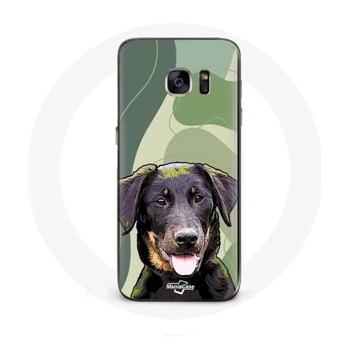Coque - Samsung - Galaxy S7 - Beauceron - Noir - Rigide noir