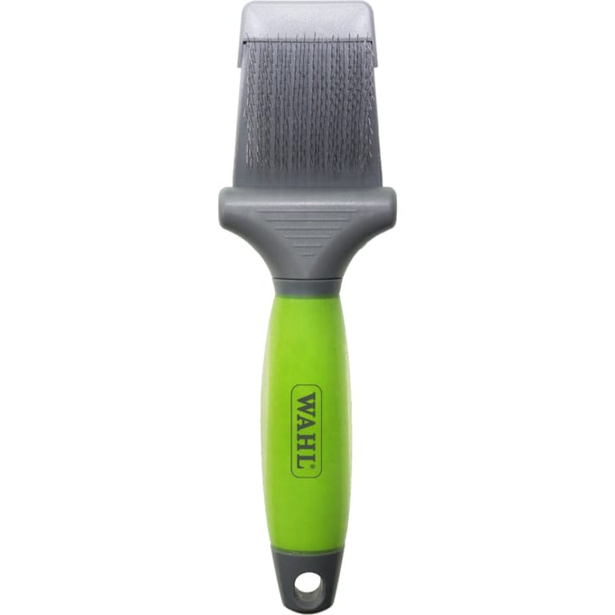 Moser Premium dubbelzijdige Slicker Borstel - groen, ca L 22 x B 6,3 x H 4,2 cm