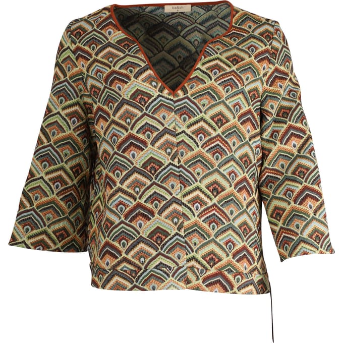 Ba&Sh V-hals top met driekwartmouwen en abstract design in veelkleurig katoen