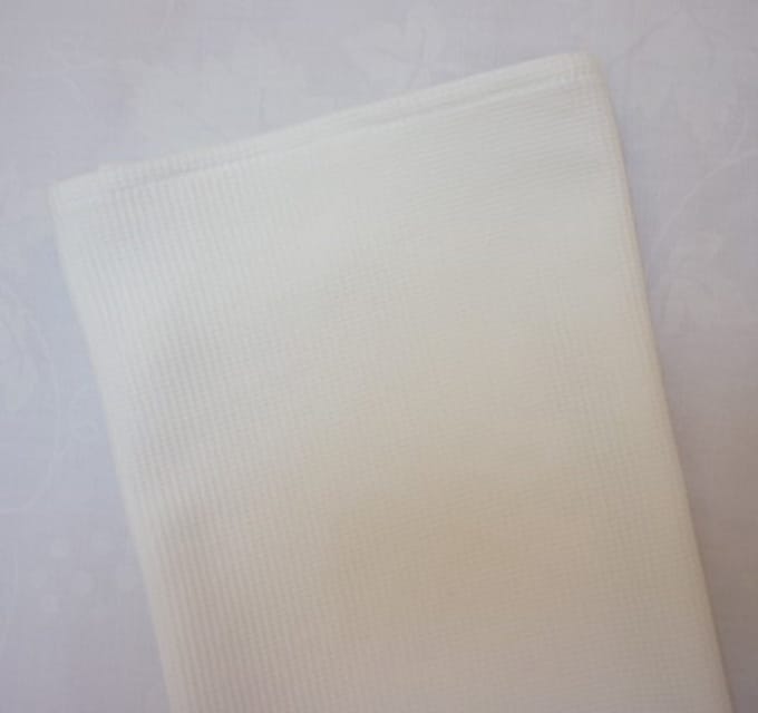 Oogappel Tricot Wafel Zomer Wiegdeken 75x95 cm-Offwhite