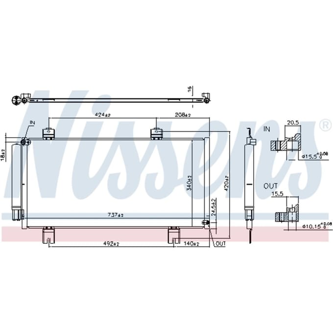 Condensator, airconditioning NISSENS 941039
