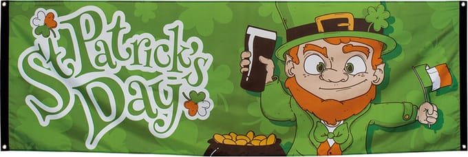 Boland - Polyester banner 'St. Patrick's Day' - Geen thema - Feestversiering - Themafeest