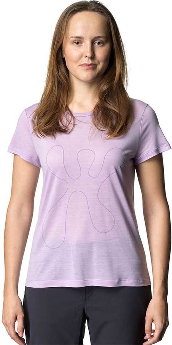 Houdini Tree Message T-shirt Met Korte Mouwen Paars L Vrouw