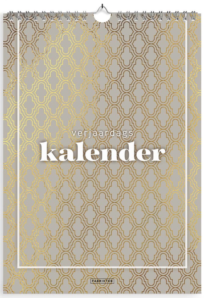 Fabrikten Verjaardagskalender Bijou - A4 - Zand en goudkleurig