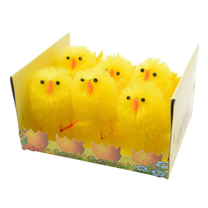 Kuikens chenille 6 stuks 6.5cm