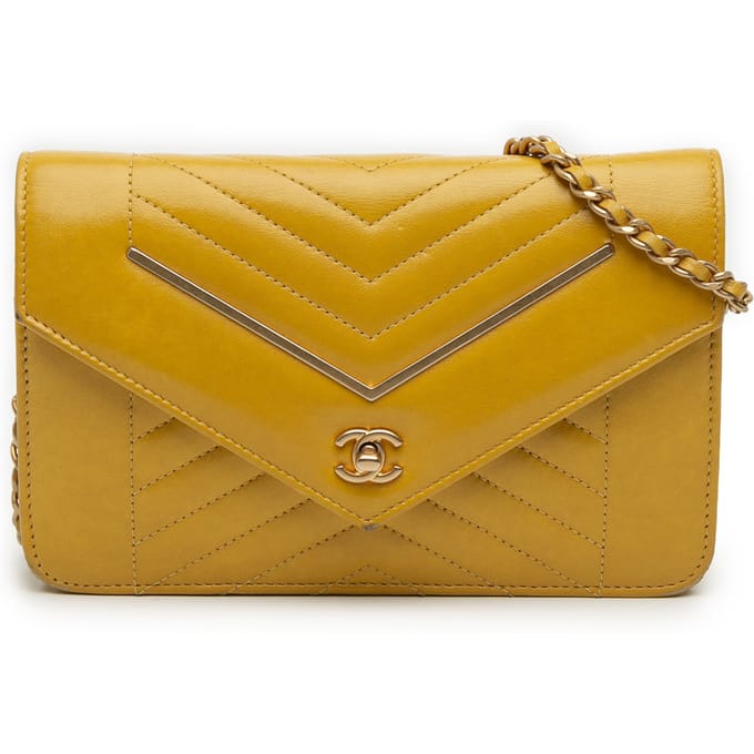Tweedehands Kleine Omgekeerde Chevron Lamsleer Klep