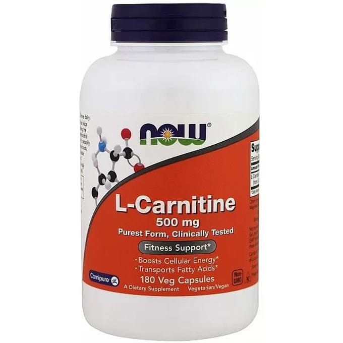 NOW Foods, L-Carnitine, 500 mg, 60 vegetarische capsules