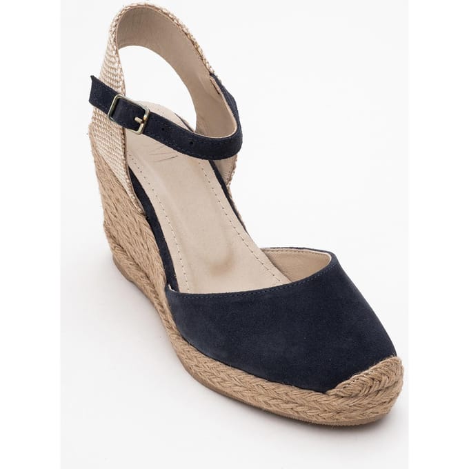 Sinta Suède Leren Platform Espadrille (Dames)