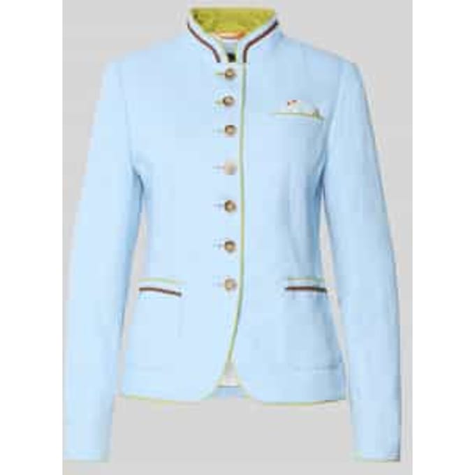 slim fit blazer van linnen-katoenmix