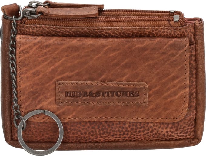 Hide & Stitches Paint Rock Sleuteletui - 100% Leer - Cognac