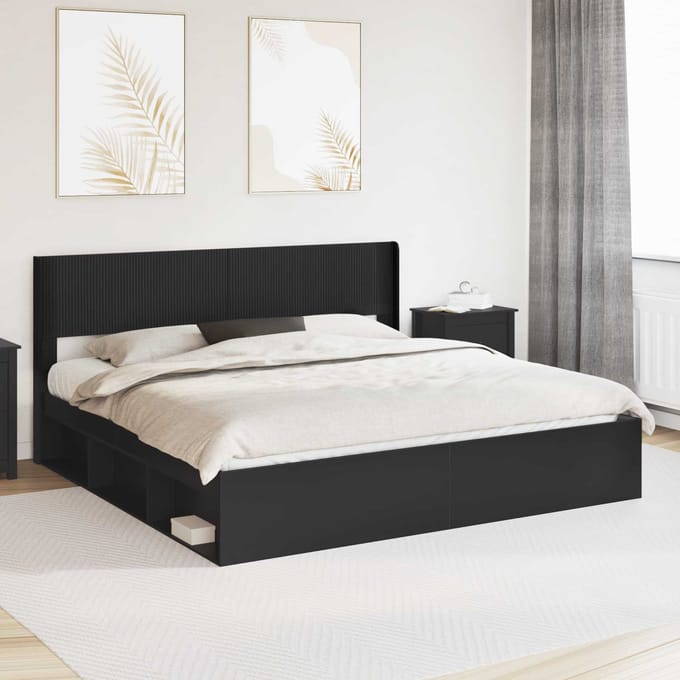 vidaXL - Hoofdbord - Zwart - PB