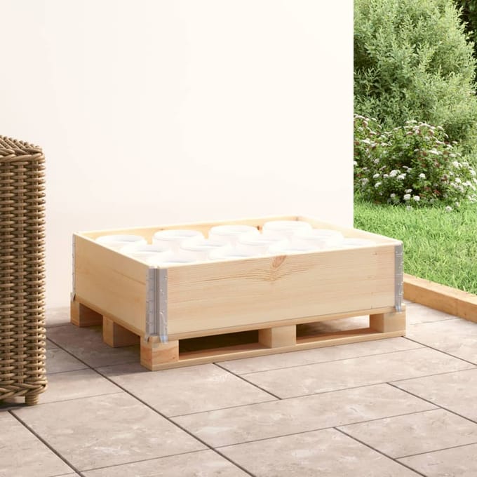 vidaXL - Palletopzetrand - 60x80 - cm - massief - grenenhout