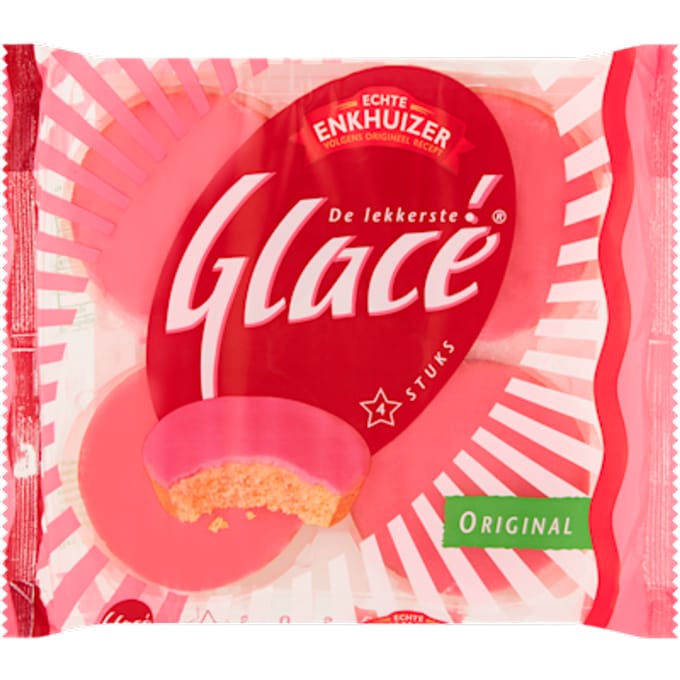 Glacé roze koeken