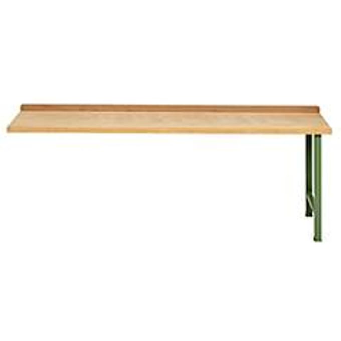 Werkbank, basisuitvoering, aanbouweenheid, B 2000 mm, groen