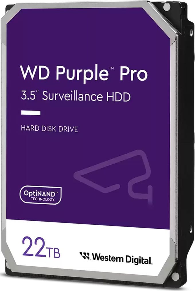 Western Digital Purple Pro - Interne Harde Schijf - 22TB - 3,5 Inch - SATA III - HDD