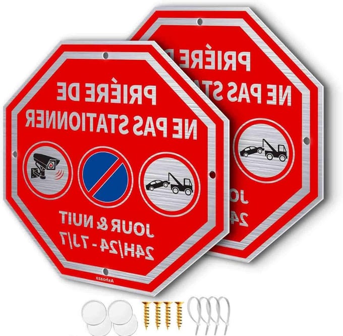 Parkeerverbod Bord - Privé parkeren - Toegang reguleren - Reflecterende coating - 20 x 20 cm - Aluminium
