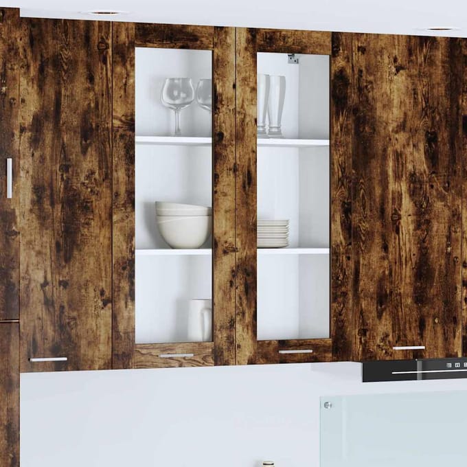 vidaXL - Hangkast - Rook - Eiken - 80 - x - 31 - x - 100 - cm - Bewerkt - hout
