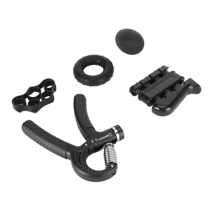 Handknijper Kit Elastisch Silicone Huidvriendelijk Draagbaar Onderarm Trainer Kit voor Workout black