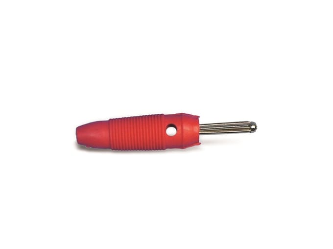 Zachte rubberen stapelbare bananenplug 4mm gat rood