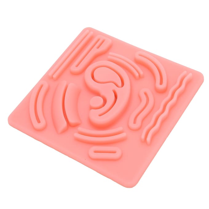 Coussin de Simulation de Suture Laparoscopique en Silicone 3D Coussin de Suture Laparoscopique avec Plaies Pré-Coupées pour red