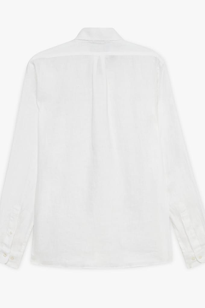 Brooks Brothers Button Down Shirt Linen White Größe: S | Casual hemden Outlet | Herren | Weiß