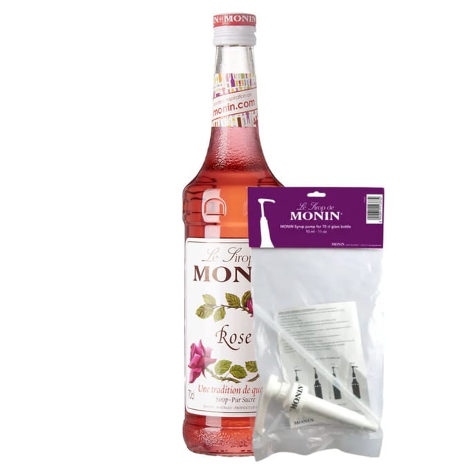Monin Siroop Rose (70 cl) + Pompje (10ml)