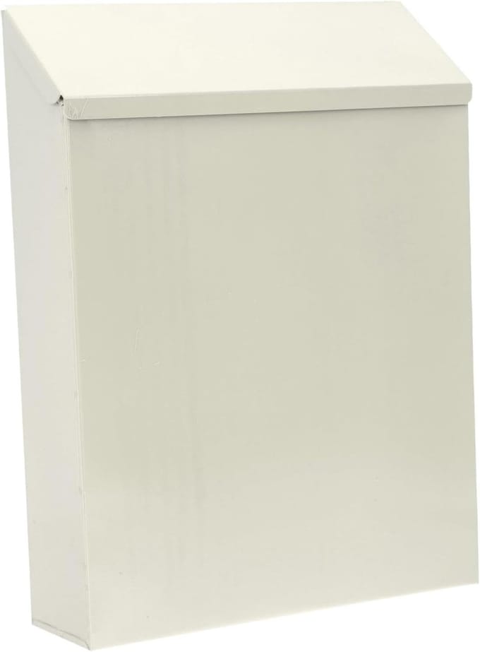 Brievenbus - Wandmontage - Post Ontvangen - Met slot - 30x23x6 cm - Wit