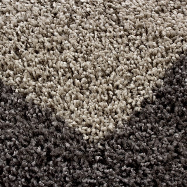Muratap Basic rond shaggy kader vloerkleed hoogpolig- 160 cm rond