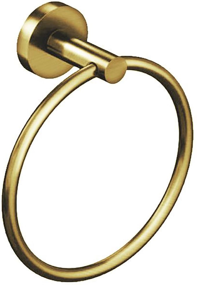 Handdoekring - Lonis Rimbo - 16cm - Rond - PVD - Geborsteld Goud