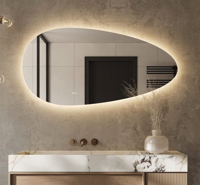 Schaere - Badkamerspiegel - LED Verlichting - Spiegel Verwarming - Sensor - Dimfunctie - 100x60 cm
