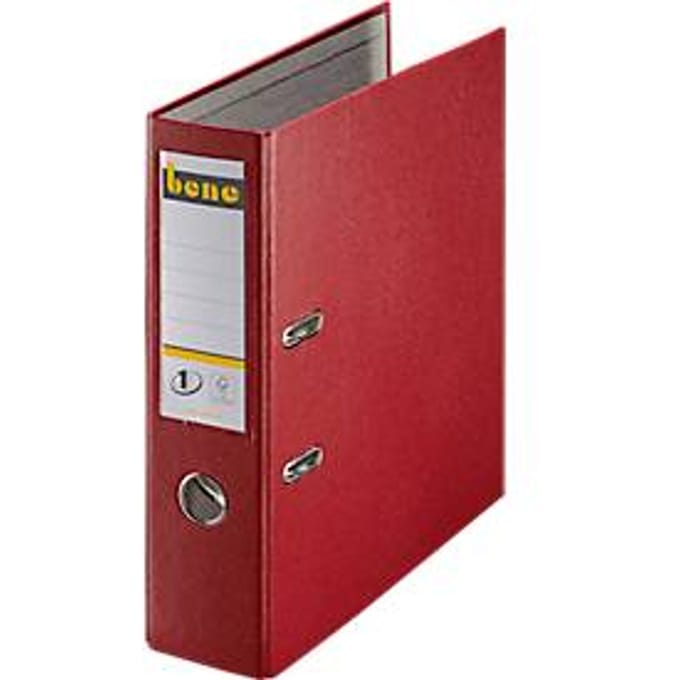 bene briefordner kunststof, rood, 80 mm rugbreedte