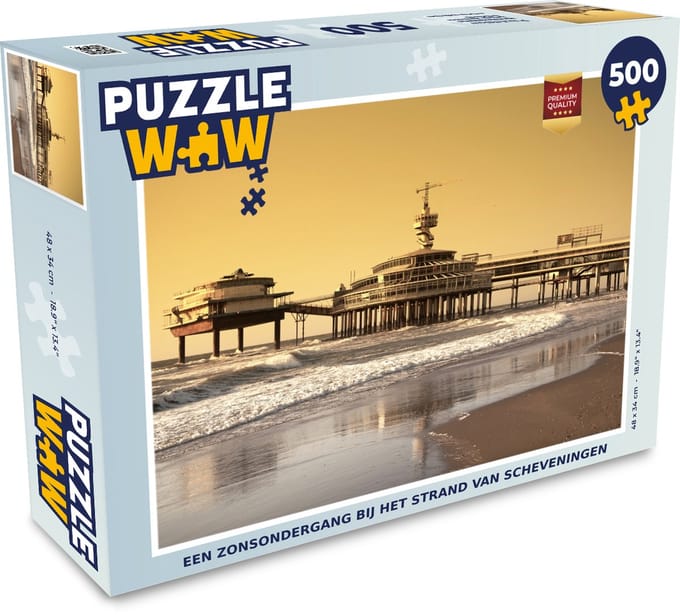 Puzzel Een zonsondergang bij het strand van Scheveningen - Legpuzzel - Puzzel 500 stukjes