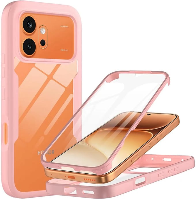 Hoesje geschikt voor HONOR 600/600 Pro - Techsuit ColorVerse 360 Case met Screenprotector - Roze