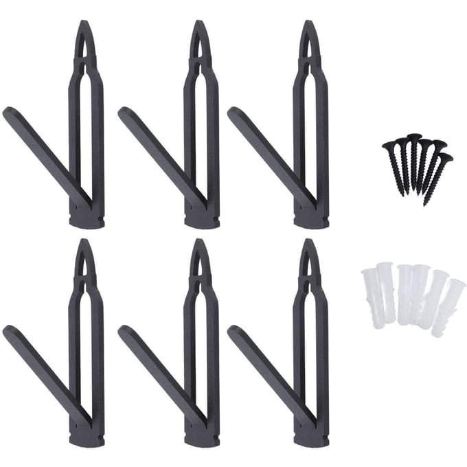 6PCS Supports Muraux Européens Tête de Mort pour Cerf Mule Antilope Petits Animaux de Chasse pour Intérieur