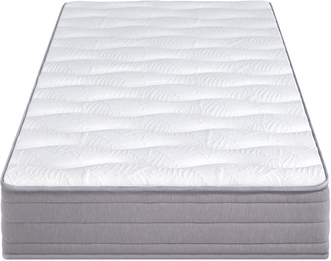 Binnenveringsmatras - 90x200 cm - Hardheid H3 - Ergonomisch - Wit - Opgerolde Matras