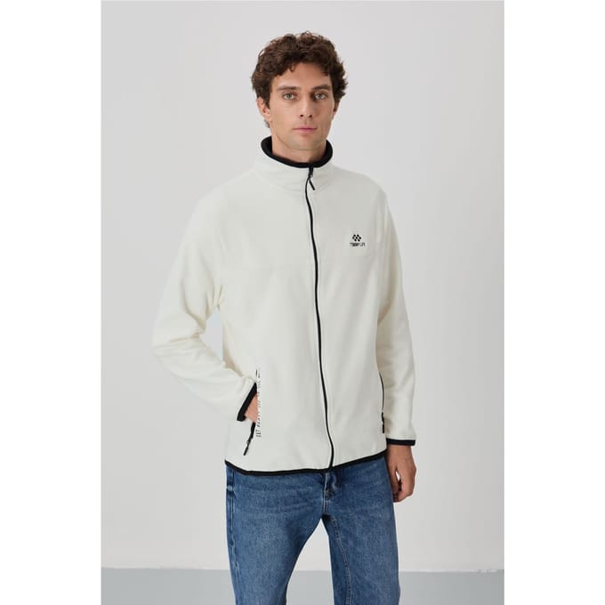 Heren Pluche Rits-voor Sweatshirt